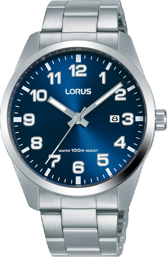 Dit is een herenhorloge van het merk Lorus. Het is een analoog horloge gemaakt van staal. De diameter van de kast is 39.5 mm en de kast is 11 mm dik.
De verdere specificaties van het horloge zijn als volgt:
Kastvorm: rond
Kastkleur: zilverkleurig
Kastmateriaal: staal
Bandbreedte: 18 mm
Bandlengte: 259.5 mm
Sluiting: vouwsluiting met drukker
Wijzerplaatkleur: blauw
Glassoort: hardlex mineraal glas
Waterdichtheid: 10 ATM
Techniek: quartz