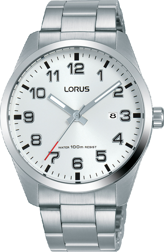 Dit is een herenhorloge van het merk Lorus. Het is een analoog horloge gemaakt van staal. De diameter van de kast is 39.5 mm en de kast is 11 mm dik.
De verdere specificaties van het horloge zijn als volgt:
Kastvorm: rond
Kastkleur: zilverkleurig
Kastmateriaal: staal
Bandbreedte: 18 mm
Bandlengte: 259.5 mm
Sluiting: vouwsluiting met drukker
Wijzerplaatkleur: wit
Glassoort: hardlex mineraal glas
Waterdichtheid: 10 ATM
Techniek: quartz