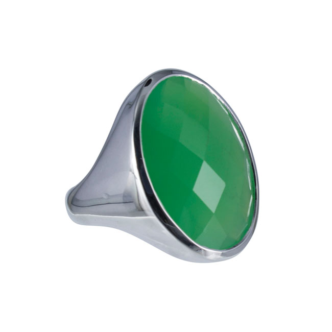 zilveren ring met chrysopraas