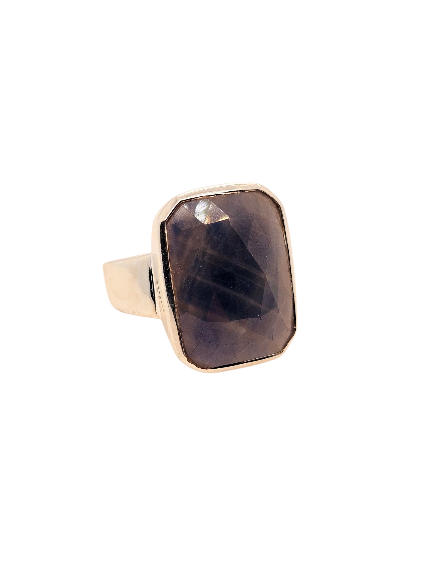 zilveren ring met saffier