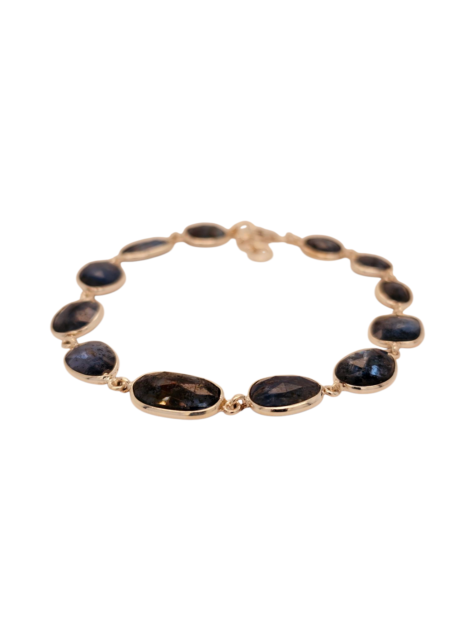 zilveren armband teal kyaniet