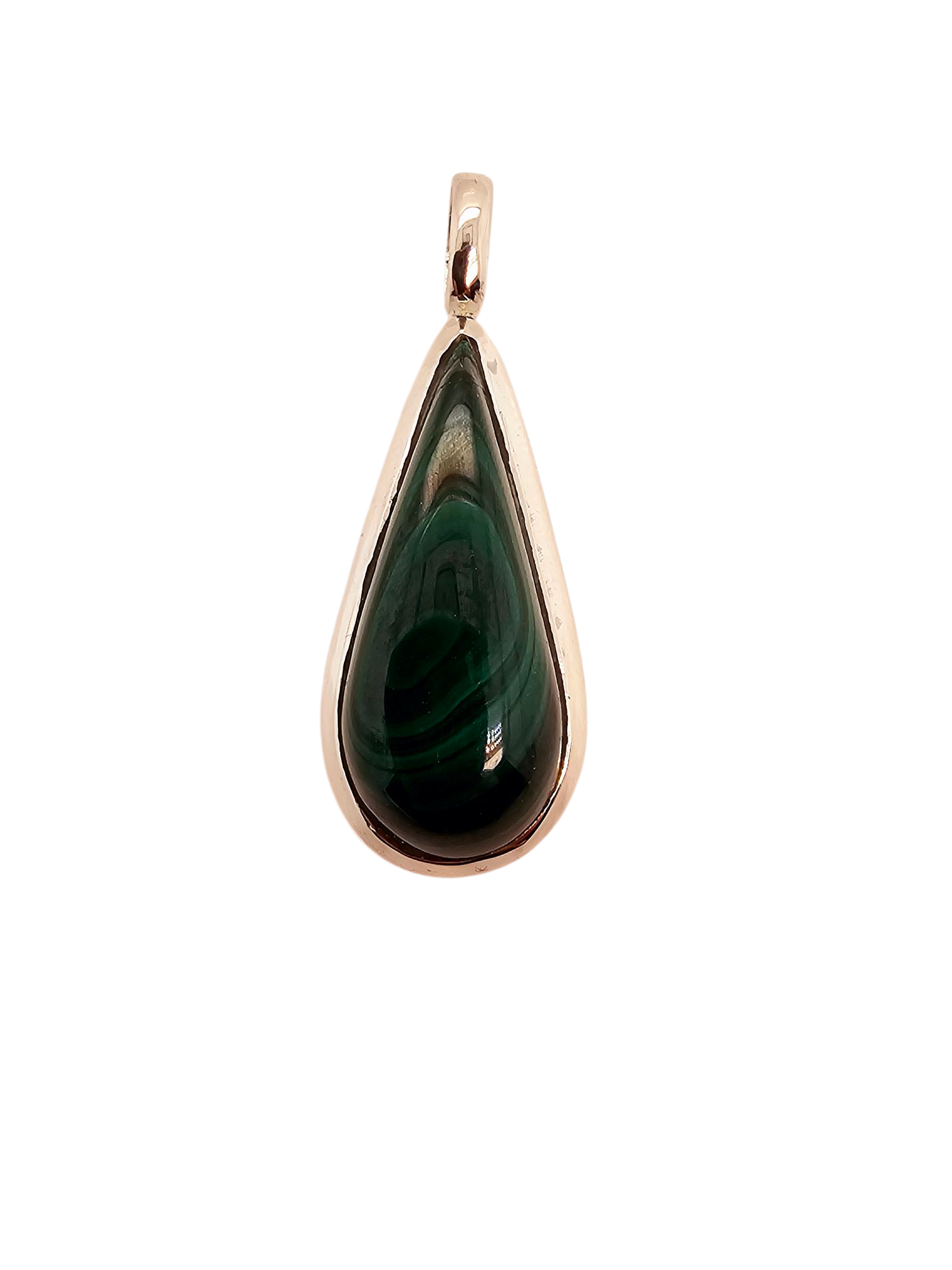 zilveren hanger met malachiet