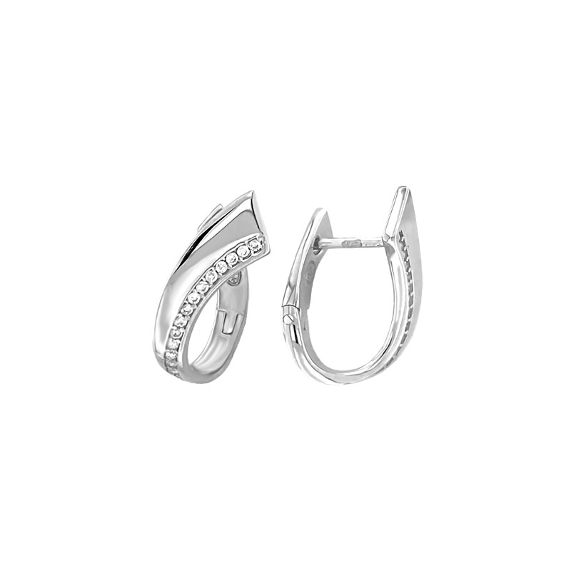 MY iMenso Creoli creol "Soffio Lunga CZ 18,5mm" (925/rhod-plated) 