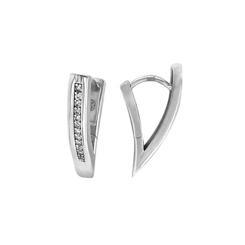 MY iMenso Creoli creol "Forme-V CZ 23mm" (925/rhod-plated) 