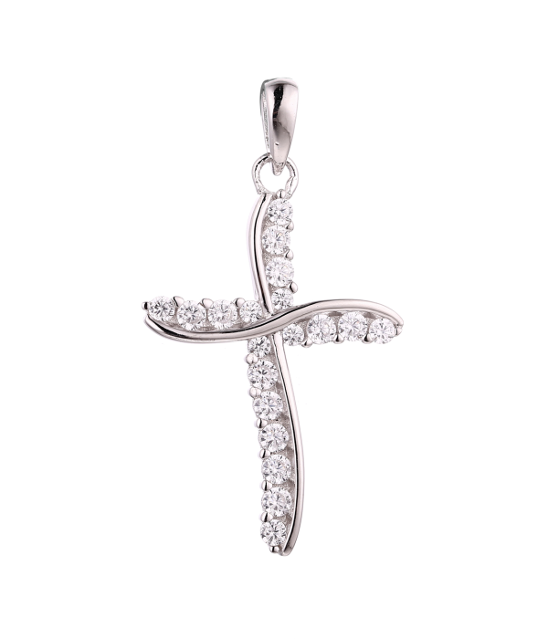 MY iMenso ODM "Cross Cynthia" pendant (925/rhod- plated) 
