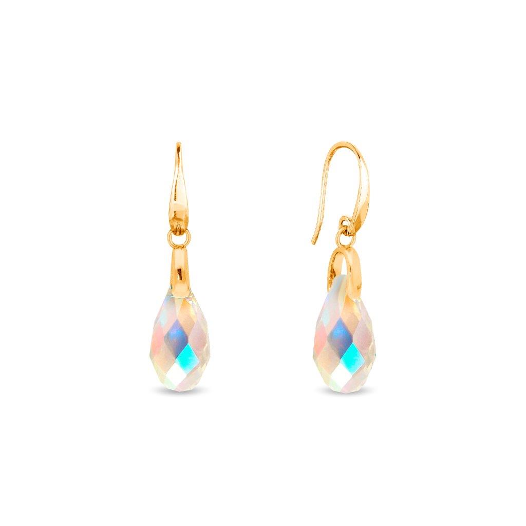 Spark BRIOLETTE Earrings gilded Aurora Borealis 