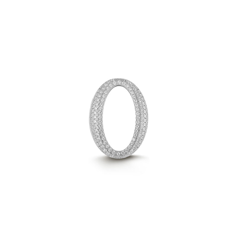 MY iMenso Carezza single stone/insert Ellisse 18mm Zirconi (925/rhod-plated) 