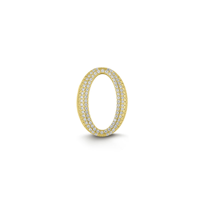 MY iMenso Carezza single stone/insert Ellisse 18mm Zirconi (925/1Mgold-plated) 