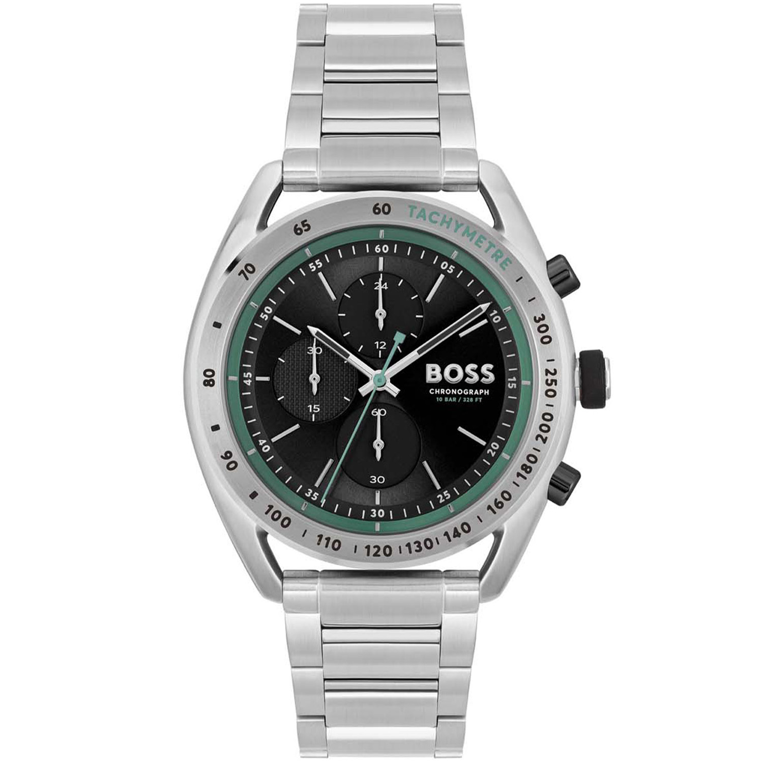 Boss horloge met stalen band, Center Court staal/zwart/groen