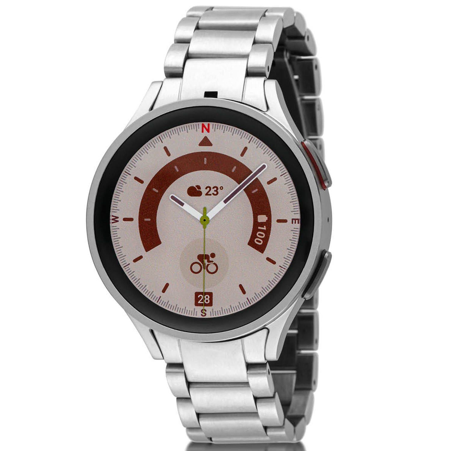Samsung Galaxy Watch5 Pro SA.R920BSLTE Smartwatch Black Staal 45mm
De Galaxy Watch combineert de uitstraling van een luxe horloge met de geavanceerde functies van de SAMSUNG smartwatches. Deze unieke horloges zijn uitgerust met verwisselbare horlogebanden: een speciaal ontworpen stainless steel,- en een siliconen horlogeband. De Galaxy Watch5 Pro is de smartwatch met Wear OS van SAMSUNG en biedt toegang tot je favoriete apps en dat allemaal om je pols. De Galaxy Watch is niet alleen zeer stijlvol, maar ook gebruiksvriendelijk. Om door apps, berichten en tekst te bladeren hoeft er alleen maar aan de roterende ring gedraaid te worden. De Galaxy Watch is stof- en spatwaterdicht en 5 ATM gecertificeerd. De extra features, zoals het kompas, hartritme sensor en nog heel veel meer maken de Galaxy Watch5 Classic nog completer.

De Galaxy Watch heeft een Always On-display, waardoor je geen knop in te drukken om de tijd weer te geven. Het AMOLED-display kan ingesteld worden op een continue tijdsweergave, zodat dag en nacht te zien is hoe laat het is.

Highlights:
- Geschikt voor Android 
- De Galaxy Watch5 heeft een IP68-certificering. Het horloge is 5 ATM
- Dankzij de ingebouwde speaker en microfoon, kan er ook gebeld worden met het horloge
- Ontvang alle berichten van je telefoon op je horloge en reageer direct met quick reply’s
- Herkent meer dan 35 verschillende activiteiten
- Door de verschillende meters en tellers is het mogelijk om onder andere de hartslag, stappen, snelheid, slaap, luchtdruk, stress, hoogte- en diepte te meten
- D.m.v. de ingebouwde GPS, is het mogelijk om offline te navigeren en achteraf je route terug te kijken (zonder dat de telefoon in de buurt is)
- Luister zonder smartphone naar muziek met Spotify premium