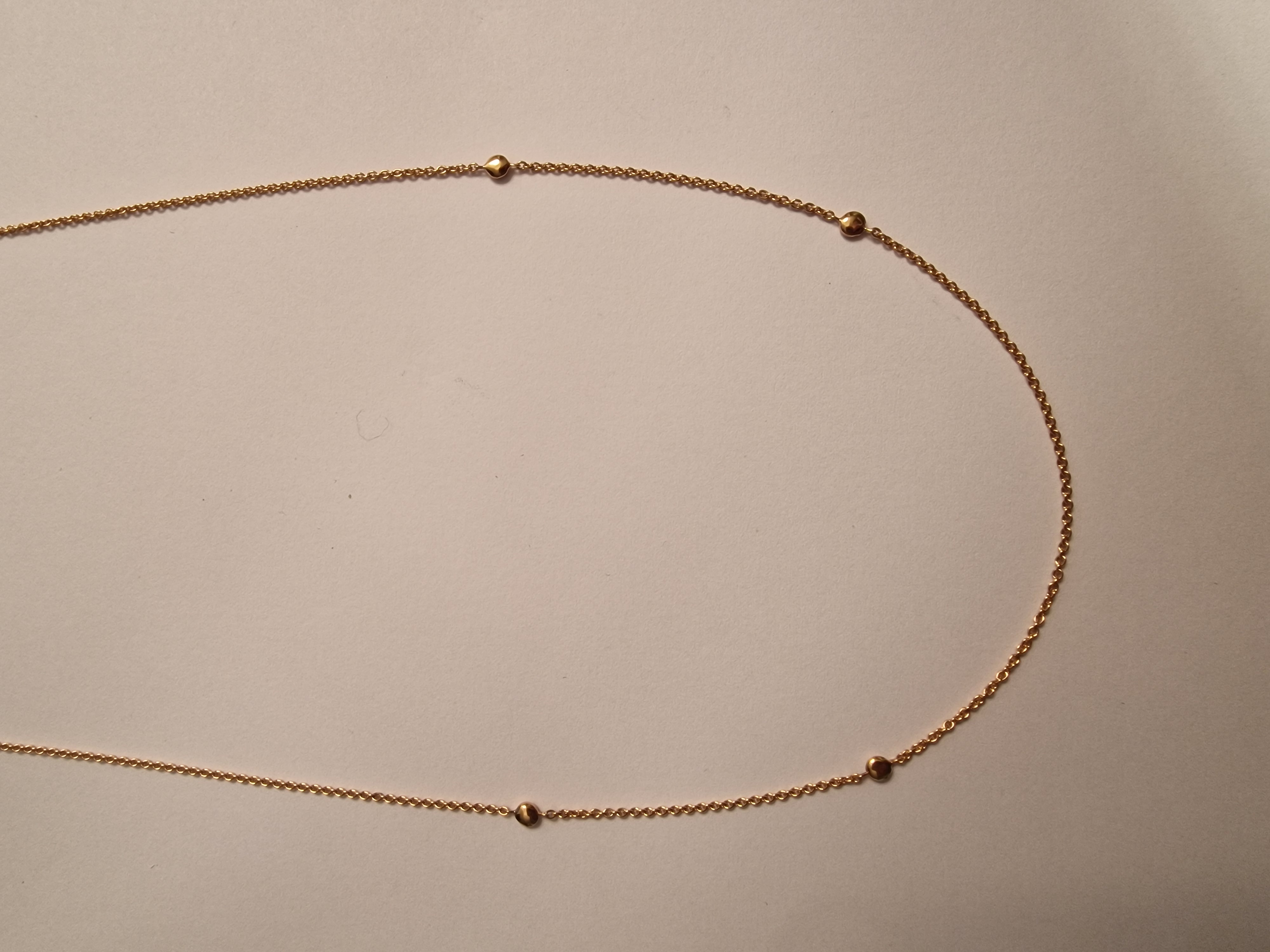 14k roodgoud fantasie anker collier met gouden linzen