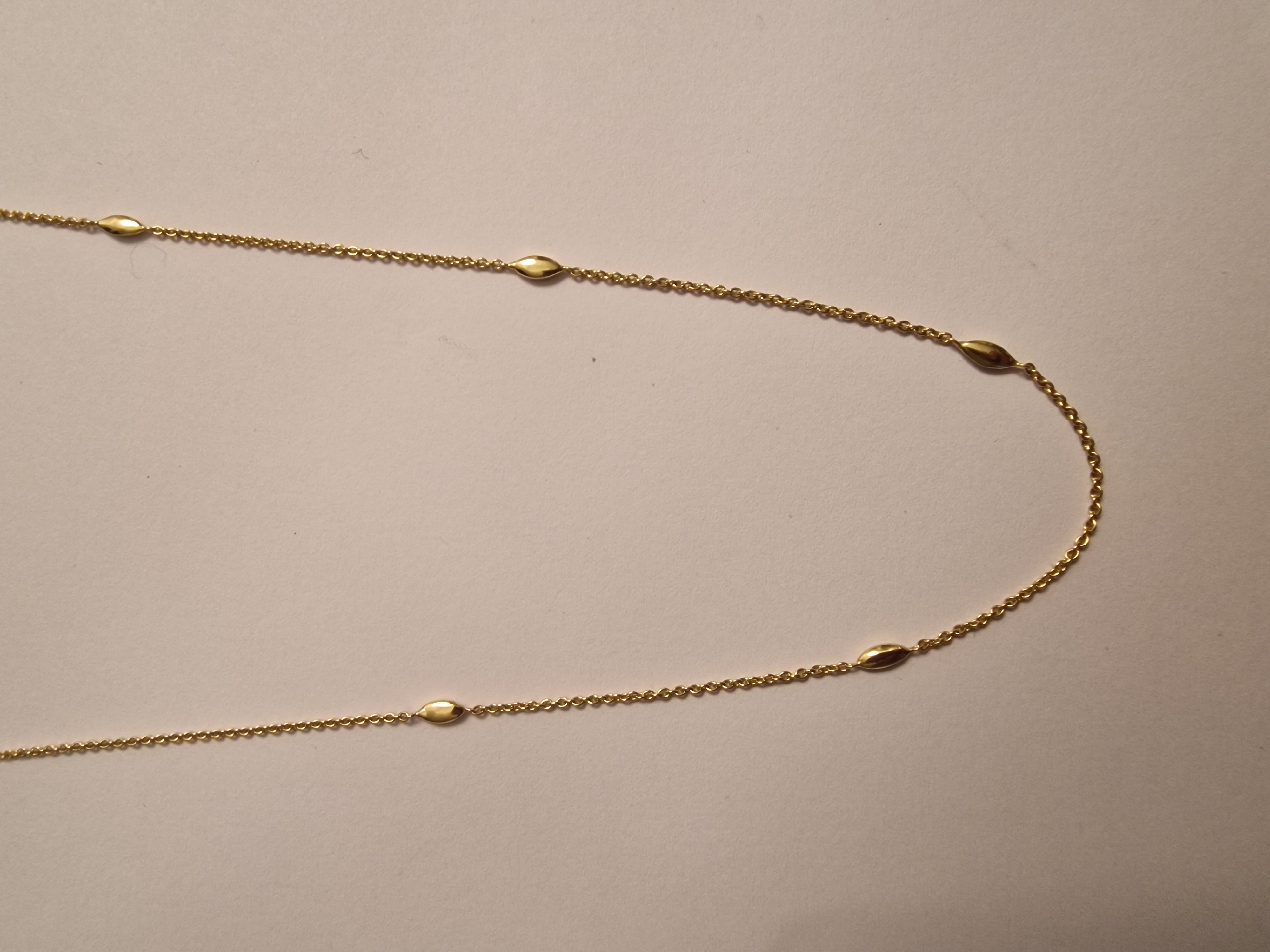 14k geelgoud fantasie anker collier
