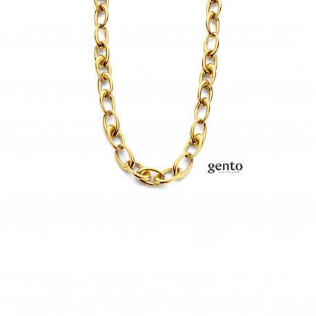 KETTING EDELSTAAL PVD GEEL 45+3CM