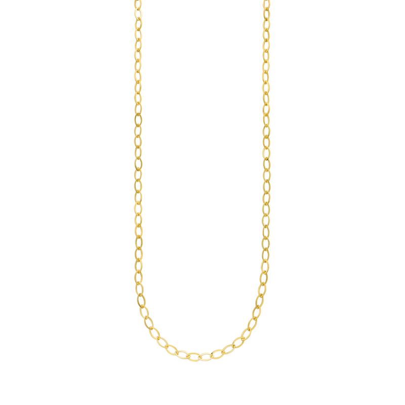 14kt gouden collier met ovale schakels