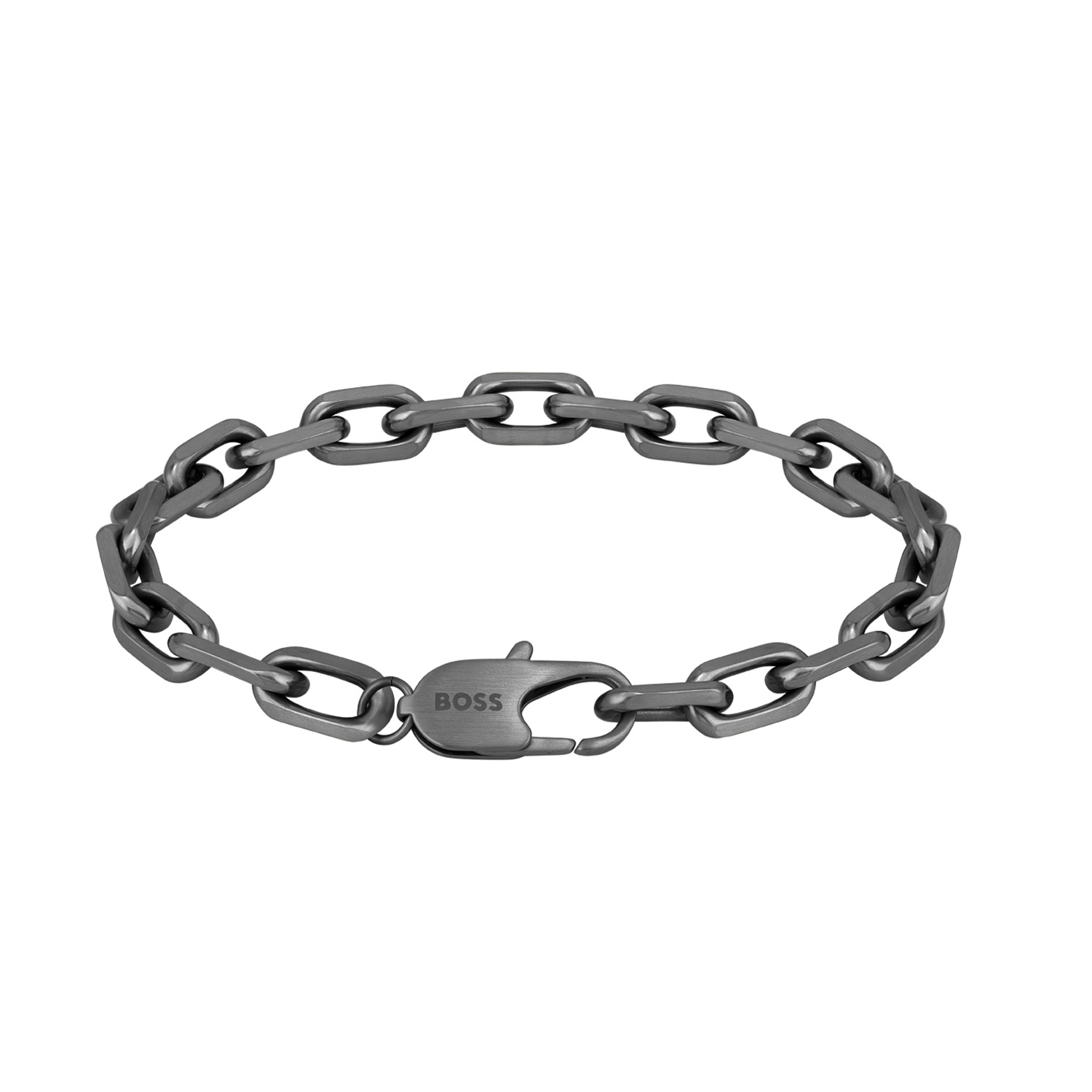 BOSS JEWELS HBJ1580502M KANE Mannen Armband 19,5cm
Deze armband van BOSS uit de KANE serie met artikelnr. HBJ1580502M is een stoer sieraad voor de BOSS klant. De stalen grijskleurige schakelarmband heeft grove opengewerkte ovalen schakels en sluit met een karabijnsluiting. Op de sluiting staat het BOSS logo gegraveerd. De armband heeft een lengte van 19,5cm en is goed te combineren met andere sieraden van BOSS. 

Het merk:
HUGO BOSS is afgestemd op levensstijlen waar het gaat om kwaliteit en precisie. Het wereldwijde fashionlabel is verdeeld in twee merken: BOSS en HUGO. Het merk BOSS biedt geavanceerde, moderne horloges gericht op kwaliteit en design om een onberispelijke look te creëren – of het nu zakelijk, casual of sportief is. Ontdek de nieuwe horlogecollectie die bewijst dat details echt het verschil maken.

Specificaties:
- Artikelnr: HBJ1580502M
- Schakelarmband
- Materiaal: Staal
- Lengte: 19,5cm