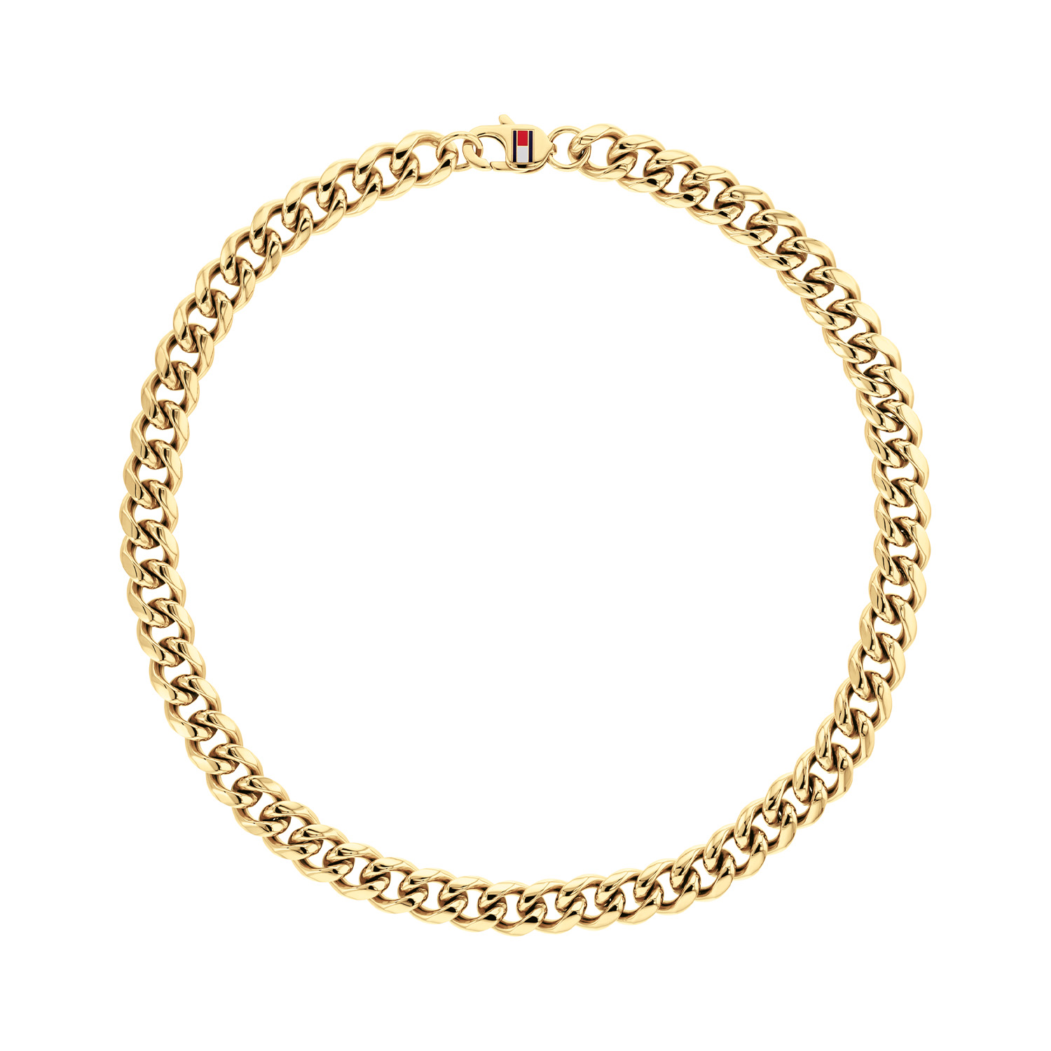 Tommy Hilfiger Jewels TJ2790605 Ketting Heren Staal 45cm
Deze ketting van Tommy Hilfiger uit de jewelry serie WILD met nr: TJ2790654 is een opvallend stoer model. De stalen goudkleurige heren gourmet schakelketting heeft grove schakels en sluit met een karabijnslot waar het gekeurde Tommy logo in verwerkt is. De lengte van deze ketting is 45cm. Ook leuk te combineren met andere sieraden van Tommy Hilfiger.

Het merk:
Tommy Hilfiger is wereldwijd één van de grootste designer lifestyle merken en is internationaal bekend om haar classic American cool stijl. De sieraden zijn voor dames en heren met een eigen stijl, die niet bang zijn om dit aan de wereld te laten zien.

Specificaties:
- Stalen grove ketting 
- Gourmet schakel
- Lengte 45cm
- Heren sieraad