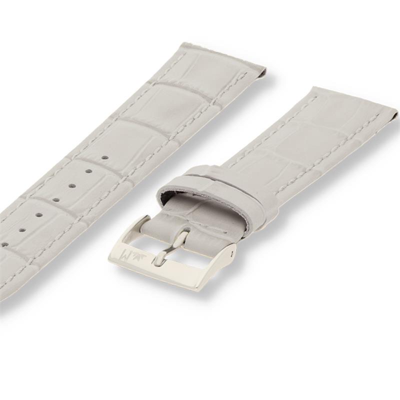 De Morellato Horlogeband Juke is een elegante polsband met een alligator print in echt leer. Met een wit/crèmekleur en een breedte van 22mm biedt deze band een verfijnde uitstraling. Ideaal voor standaard horlogemodellen, draag deze band met een bijpassend horloge voor een stijlvolle afwerking. Perfect te combineren met zowel informele als formele outfits.
