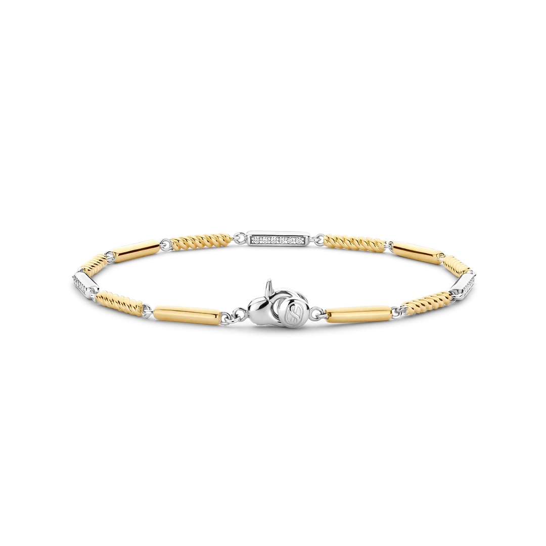 Zilver Vergulde Armband Zirkonia