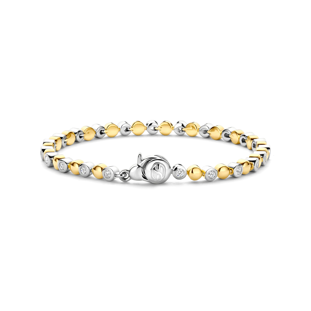 Zilver Vergulde Armband Zirkonia