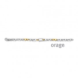 Armband met zirconia in bi-color zilver van het merk Orage 