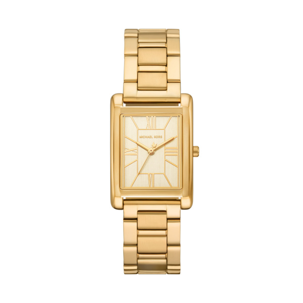 Edelstalen goudkleurig Michael Kors dames pols horloge model MK4904 uit de Essex Collectie. 5 ATM waterdicht.