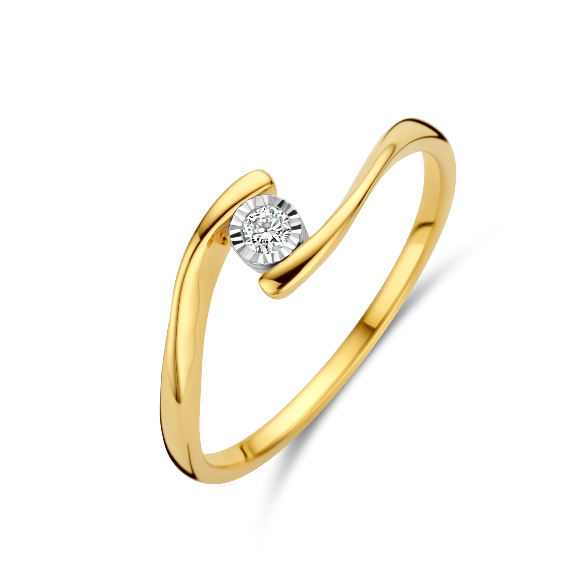gouden ring, slag +0.04ct