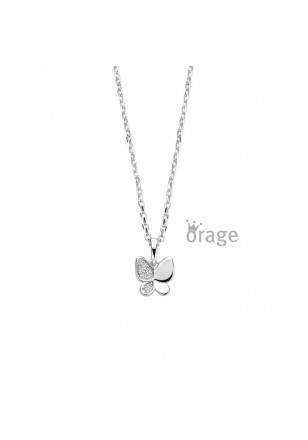 De Orage Kids Halsketting Vlinder K2995 is een zilveren ketting gemaakt van 925 Sterling zilver en is nikkelvrij. Deze prachtige vlinderketting laat elke meisje stralen.