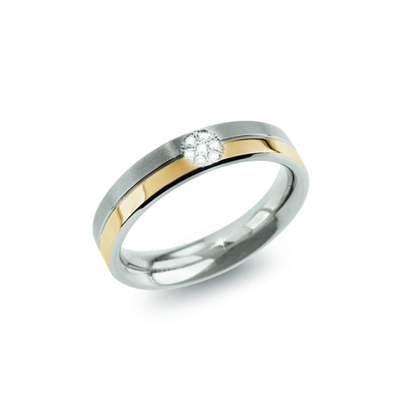 Dit is een ring van het merk Boccia Titanium