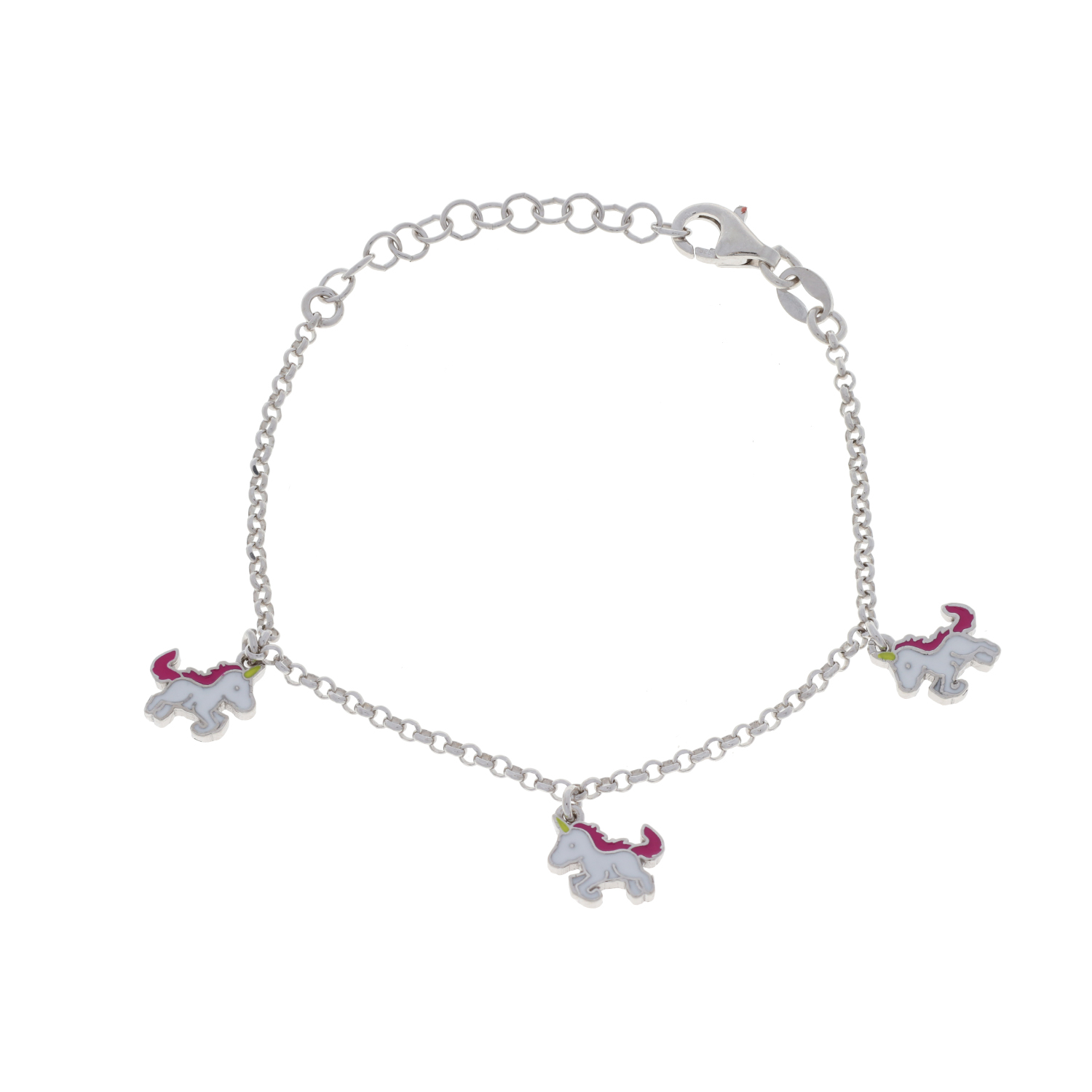 Draag de magie van de eenhoorn om je pols met dit schattige armbandje van Lilly! Het armbandje is gemaakt van 925 sterling zilver en is te dragen op 12,5 tot 16cm. Draag jij hem binnenkort om je pols?

Lilly - kinder sieraden 
Meisjes zijn nieuwsgierig, een tikkeltje eigenwijs en hebben vaak op jonge leeftijd al een eigen stijl. Lilly’s sieradencollectie biedt kindersieraden voor de allerkleinsten, maar ook voor grote stoere meiden! Lilly’s sieraden zien er fantastisch uit en zijn sterk genoeg voor ieder avontuur! Met de nieuwe collectie van Lilly valt eindeloos te fantaseren en combineren. Oorbelletjes met de vrolijkste kleuren en kettinkjes met alpaca’s of spetterende glitters!

Specificaties
- 104.1319.16
- Armband
- 925 sterling zilver
- Lengte verstelbaar: 12,5 - 16cm