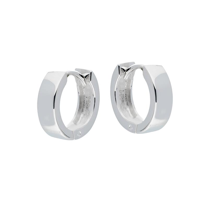 GLOW - 107.0074.14 - Oorringen met klapsluiting - Zilver