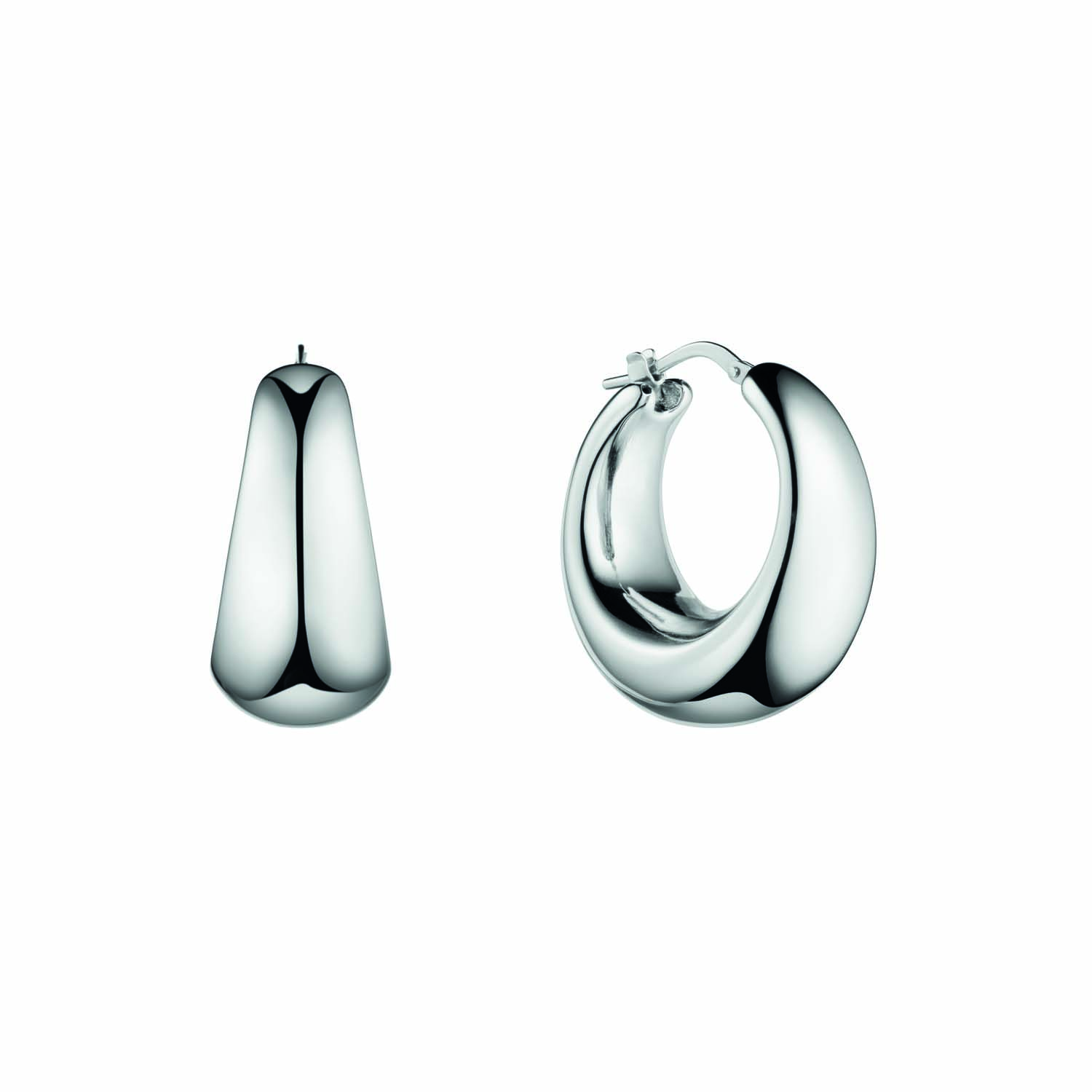 zilveren oorringen, taps XL 28x14mm