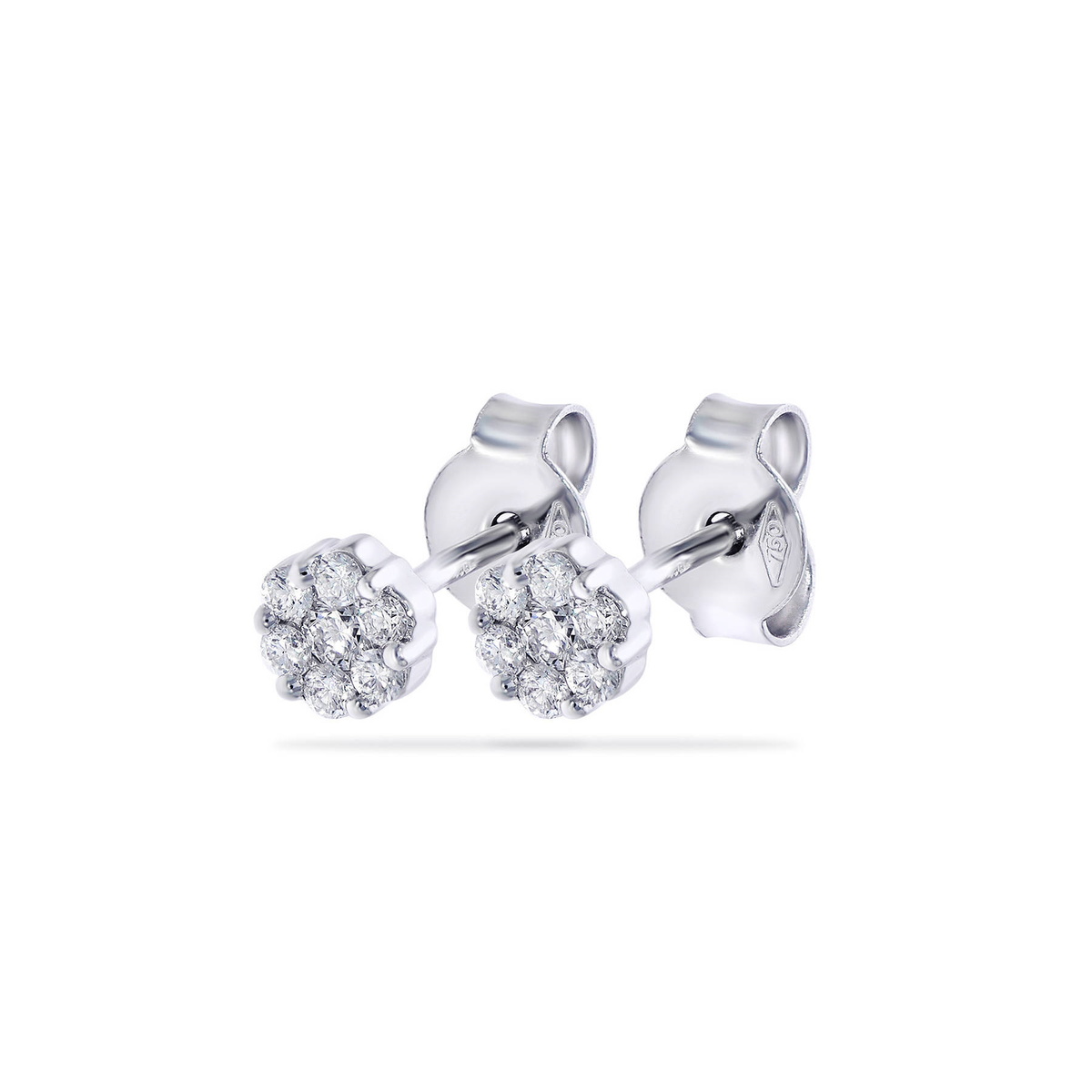 Deze18kt witgouden cluster oorbellen bevatten 14 briljanten van in totaal 0,27 ct en geven een elegante, stralende uitstraling. Perfect om elke dag te dragen of voor speciale gelegenheden, voegen ze een vleugje verfijning toe aan elke outfit.