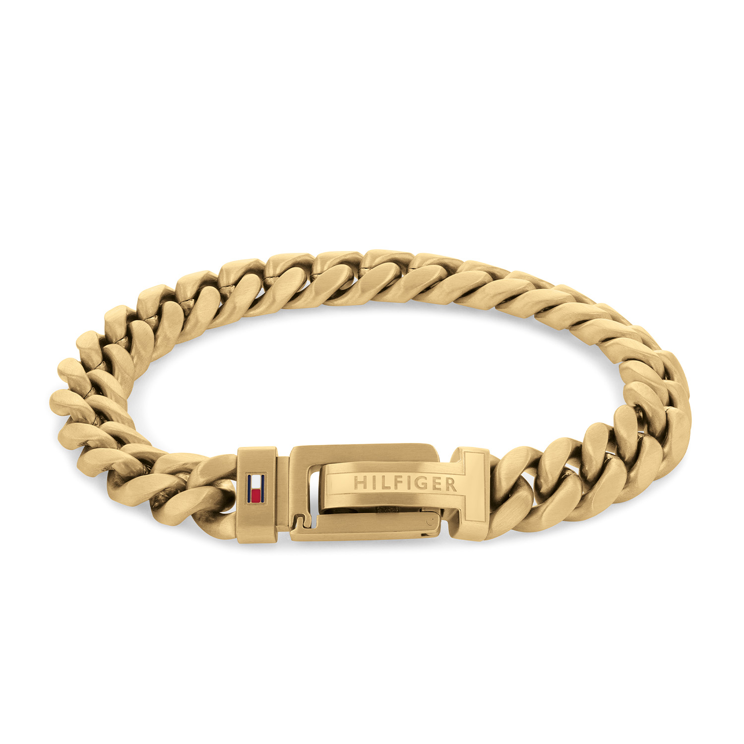 stalen Tommy Hilfiger armband, Notch Metal double