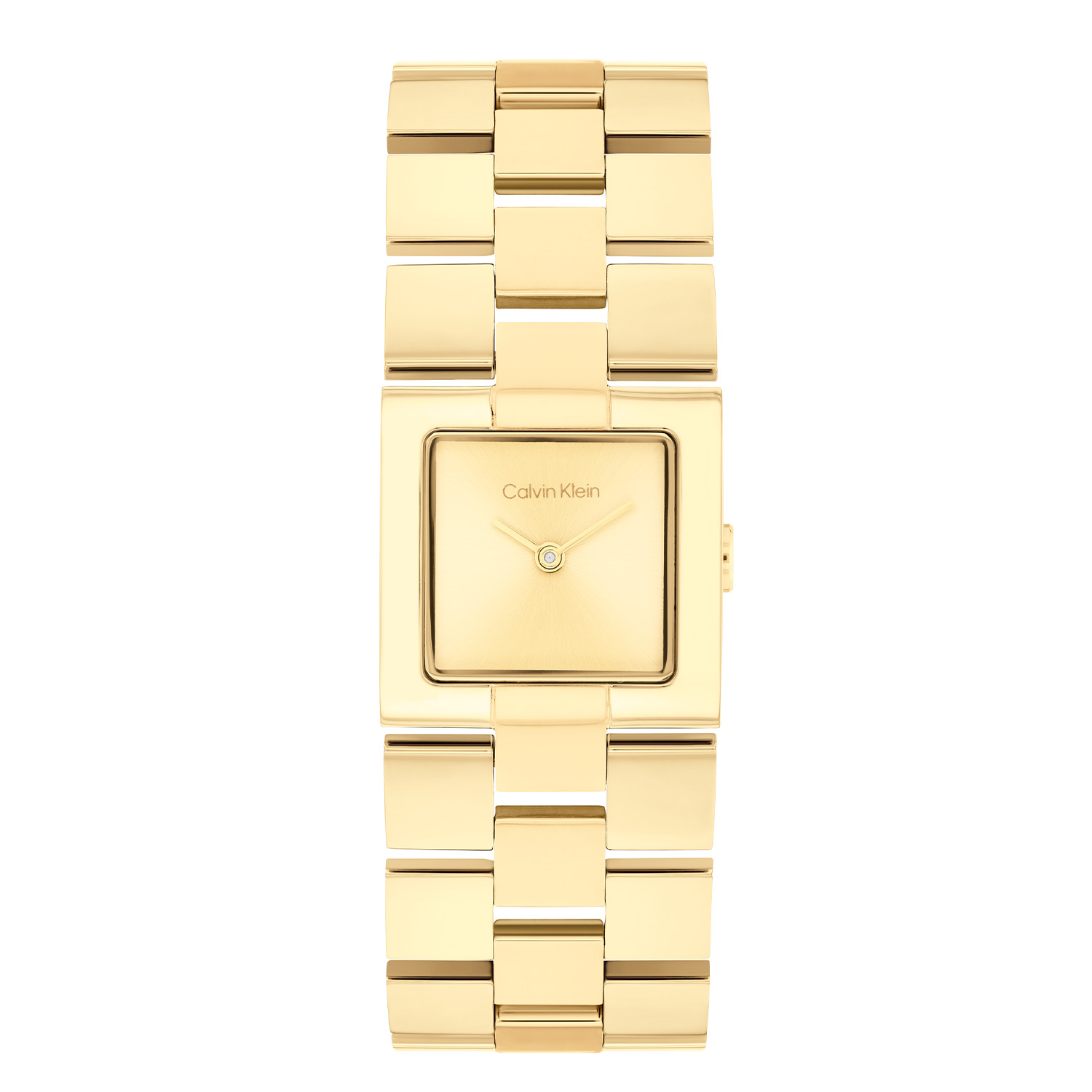 Calvin Klein CK25100089 Dames Meridian Horloge 22mm 
Dit Calvin Klein dameshorloge met nr CK25100089 is een opvallend ontwerp. De strakke vierkante goudkleurige stalen kast heeft een goudkleurige sunray wijzerplaat met fijne goudkleurige wijzers en het logo. Strak aan het kastje zit een brede vierkante goudkleurige schakelband met een druksluiting. Het elegante dameshorloge heeft een mineraalglas, een afmeting van 22mm en is 3ATM.

OVER CALVIN KLEIN
Calvin Klein is een wereldwijd lifestylemerk dat gewaagde, vooruitstrevende idealen en een verleidelijke, vaak minimalistische, esthetiek nastreeft. Calvin Klein werd groot in de jaren 70 door haar mode- en merkjeans collecties. In de jaren 80 lanceerde Calvin Klein haar spraakmakende ondergoed dat uitdrukkelijk van logo ’s voorzien was. Vanwege het grote succes is het merk ook succesvol uitgerold in Accessoires, Parfums, Home, Brillen, Golf, Horloges en Sieraden.
Sinds de oprichting in 1968 door Calvin Klein, heeft het merk haar reputatie opgebouwd als leider in de Amerikaanse mode, dankzij een cleane esthetiek en innovatieve ontwerpen. Calvin Klein wil haar publiek verleiden en inspireren door middel van provocerende beelden en opvallende ontwerpen die prikkelen. 

SPECIFICATIES:
- Mineraalglas
- Stalen goudkleurige kast
- Goudkleurige wijzerplaat 
- Stalen goudkleurige schakelband
- Vierkante kastvorm, 22mm
- 3ATM