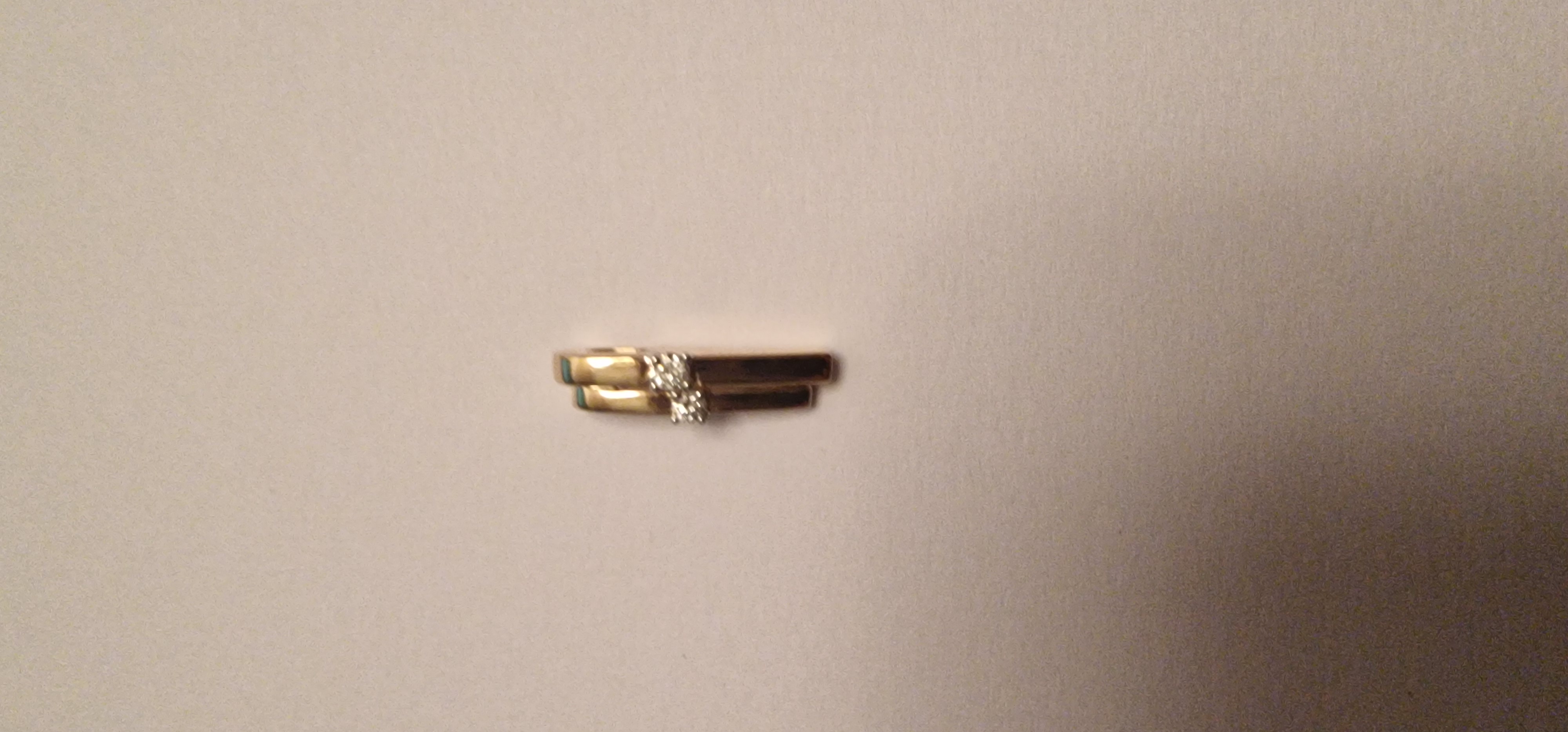 Gouden Hanger 2 Staafjes met 0.09 ct