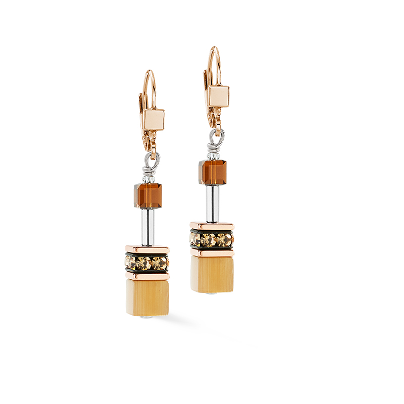 Pierced earrings-Mocha Mousse