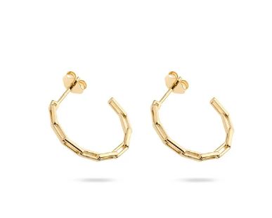 Swing jewels gouden oorringen paperclip schakel
