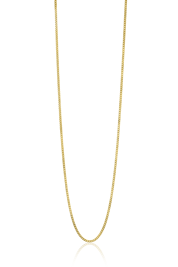 ZINZI Gold 14 karaat gouden gourmet ketting (0,8mm breed), de lengte is 42cm. Ideaal om je gouden hanger aan te hangen. Vervaardigd van geheel 14 karaat goud (585). En herkenbaar 'Zinzi' door het kleine gouden Zinzi hartje bij de sluiting.
