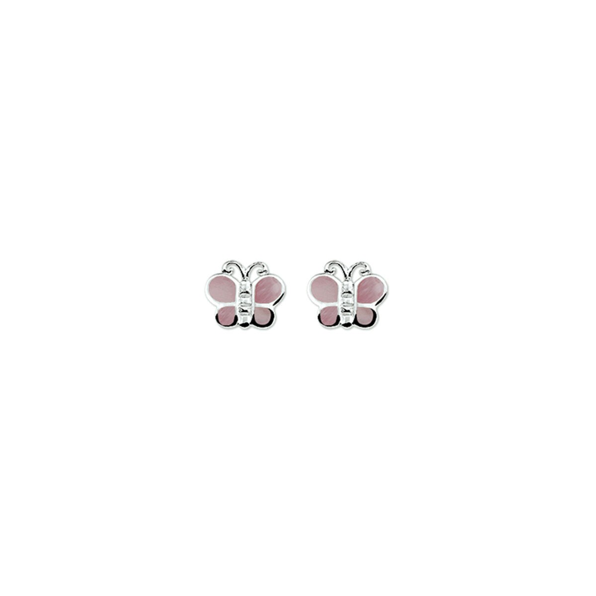 De zilveren oorstekers Vlinder, zijn verfijnde sieraden onder de categorie Juweel voor kinderen. Gemaakt van zilver en daarom ook een robuust sieraad. Deze oorstekers zijn een perfect cadeau voor je kind, kleinkind of je nichtje. 
