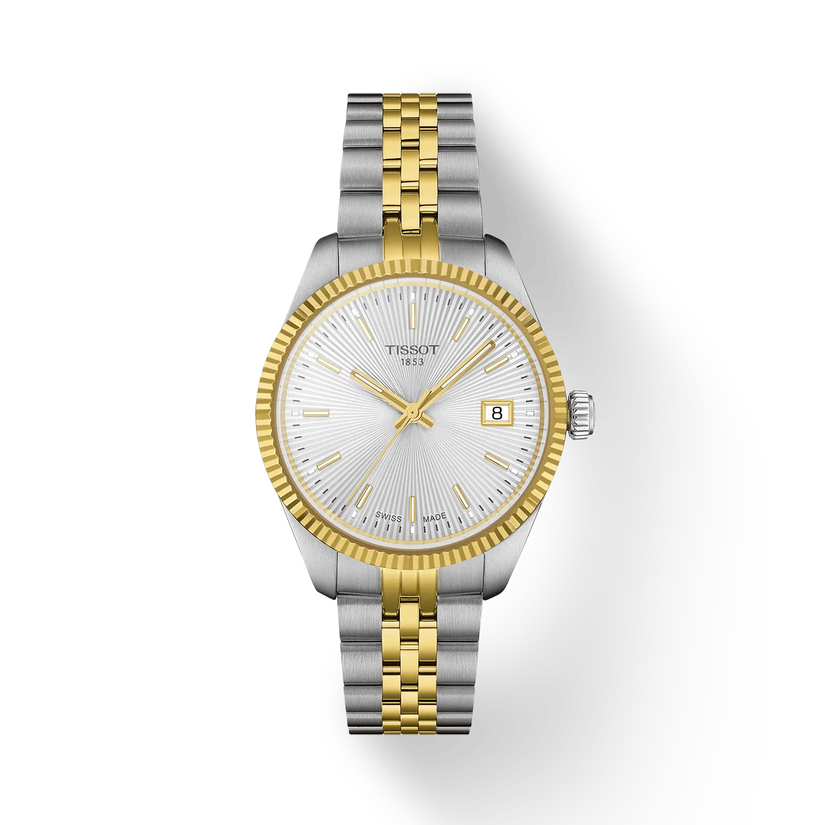 De Tissot Ballade is een stijlvol horloge met een zilver kleurige en goud kleurige accenten wijzerplaat en stalen band. Het horloge heeft een datumweergave, chronograaf en is waterbestendig tot 50 meter. Draag dit horloge met formele en casual outfits voor een moderne en verfijnde uitstraling. Met de Tissot Ballade maak je altijd een statement!

---
De Tissot Ballade T156.410.22.031.00 is een fraai polshorloge met een zwarte wijzerplaat en een zilverkleurige band. Het horloge beschikt over een datumweergave, chronograaf en is waterbestendig tot 50 meter. Draag dit horloge met zowel formele als informele kleding voor een moderne en verfijnde look. Met de Tissot Ballade maak je altijd een statement!