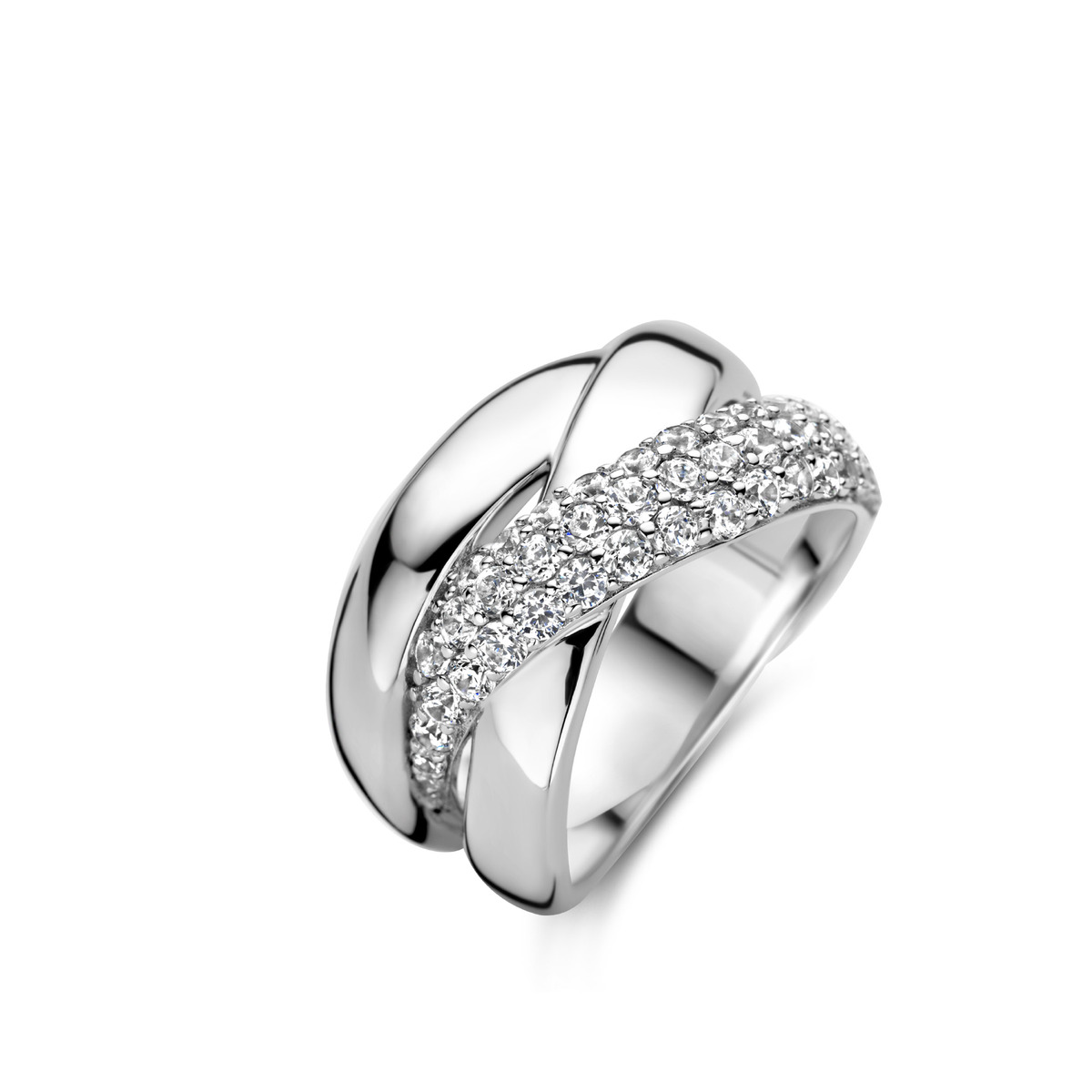 Naiomy Zilveren Ring met Zirkonia, modelnummer N3B54, is een elegante zilverkleurige ring, maat 62. Deze ring is gemaakt van zilver en versierd met fonkelende Zirkonia-stenen. Perfect voor speciale gelegenheden of als dagelijks sieraad. Combineer met andere zilveren accessoires voor een stijlvolle look. Geschikt voor mensen met een nikkelallergie.