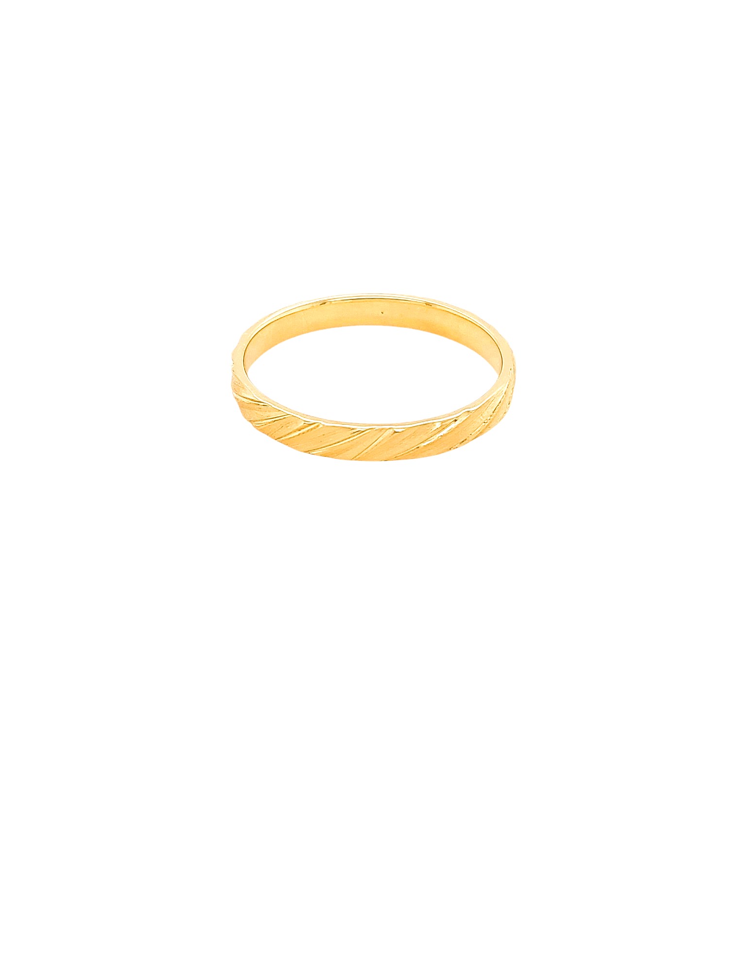 14kt gouden ring met structuur