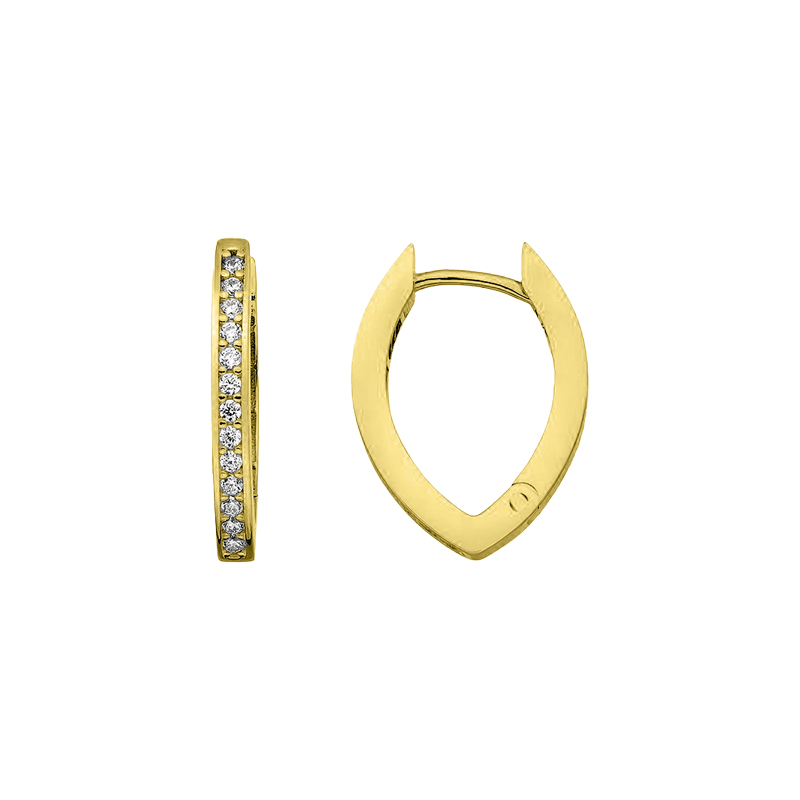 Gd oorring “Rombo zirconi” 21.5 mm