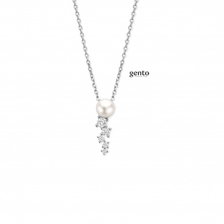 
KETTING ZILVER 925 + CZ + FWP A33A00