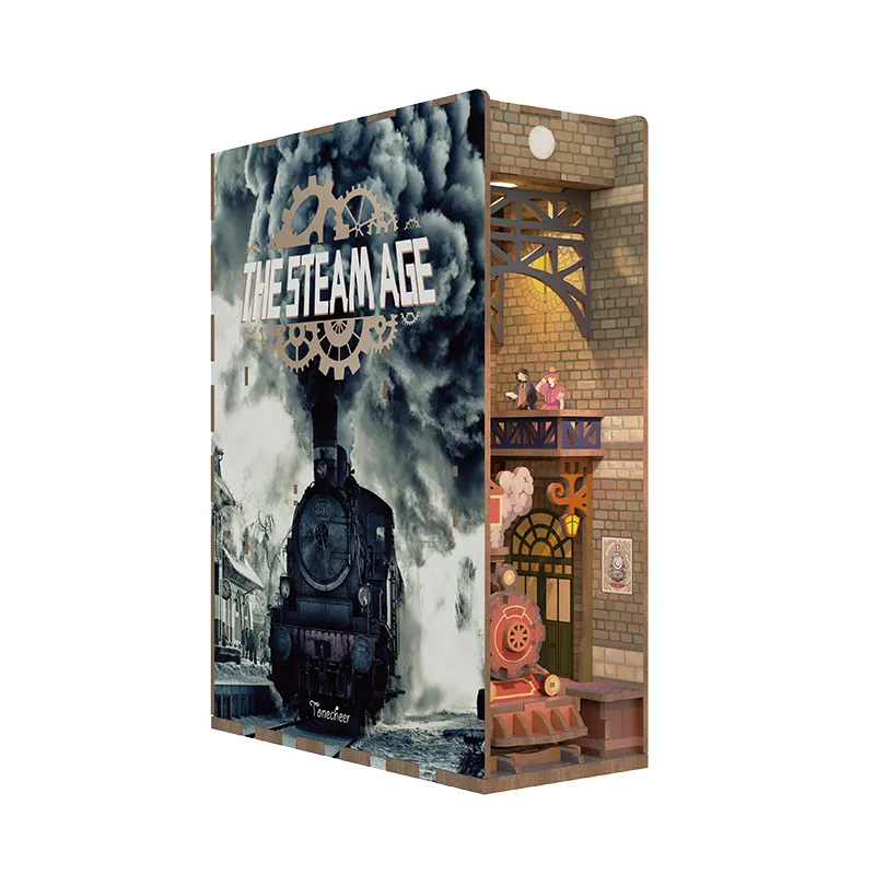 3D Modelbouwpakket, DIY Huisjes
DIY Book Nook Boekensteun The Steam Age, Tone-Cheer, TQ125, 18x8x24,5cm
Boekenplankversieringen: uw boekenplank zal niet langer eentonig zijn, maar veel interessanter worden, waardoor elke minuut lezen van uw of uw geliefde leuker is dan ooit.

Slimme sensor en warm LED-licht: het maakt je boekenplank niet alleen mooier, maar nodigt je ook elke keer uit als je dichterbij komt. Wanneer de sensor zich binnen ongeveer 20 inch bevindt, zal de LED automatisch oplichten en na 1 tot 2 minuten uitschakelen.