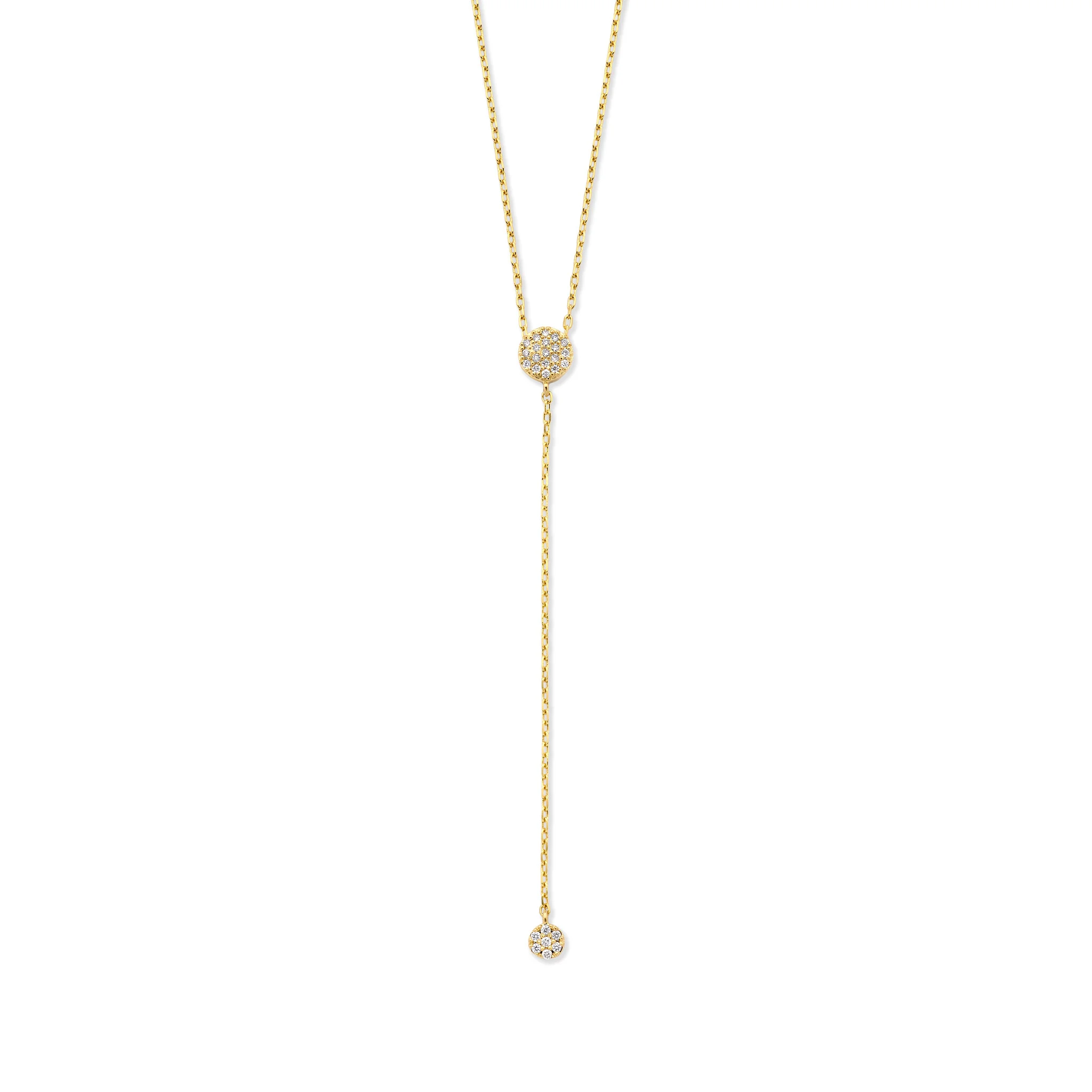 GGD collier dubbel diamant zon