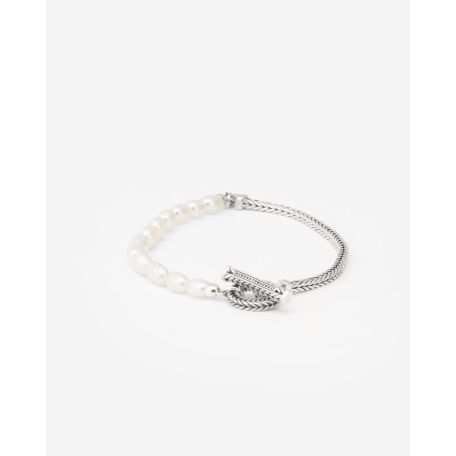 Buddha to Buddha Barbara Pearl Bracelet Silver