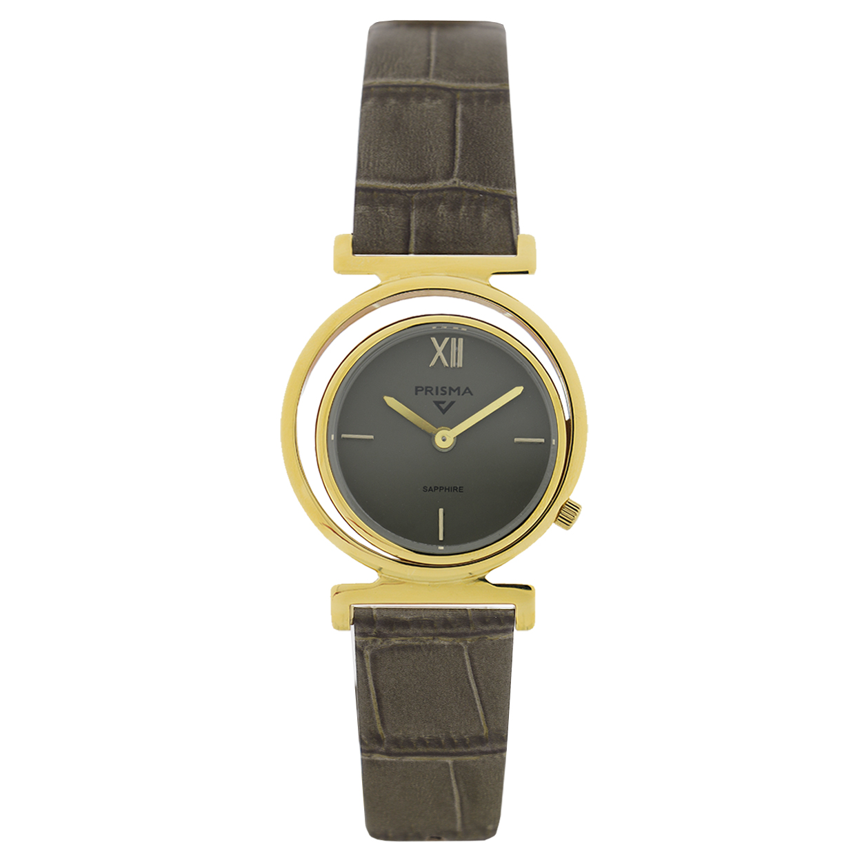 Prisma horloge P2402 dames edelstaal design lederen band

Algemeen
Geslacht: dames
Model: P2402

Voordelen
- echt lederen grijze Croco band
- wijzerplaat grijs met gouden index en romeinse cijfers
- Quarts uurwerk
- luxueuze uitstraling door dubbele cirkelvormige kastopbouw
- glas is krasvast
- spat waterdicht: handenwassen, regen
- maat kast 35 / 35mm (breedte) 6.5mm (dikte)

