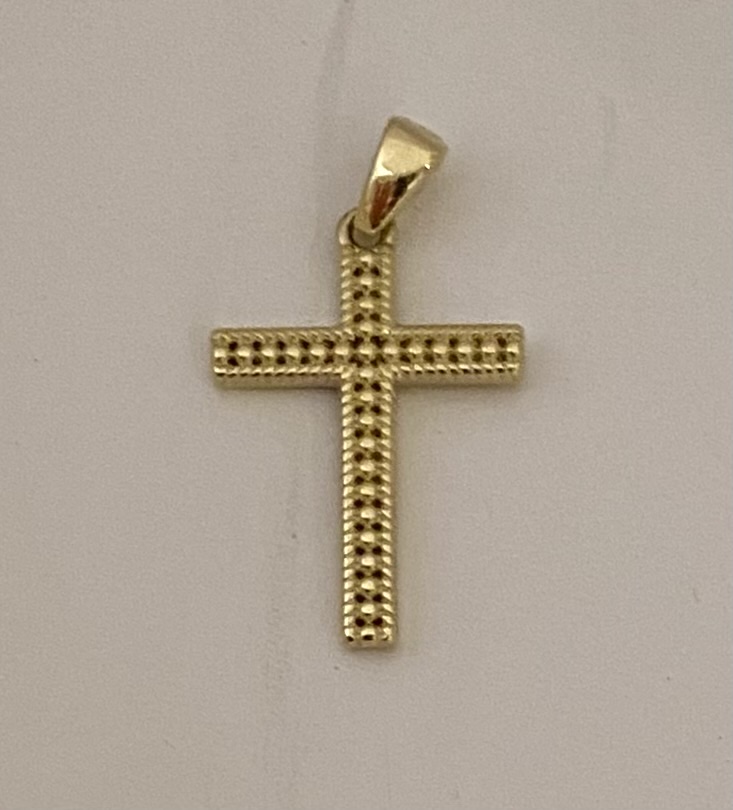Goud kruis bewerkt