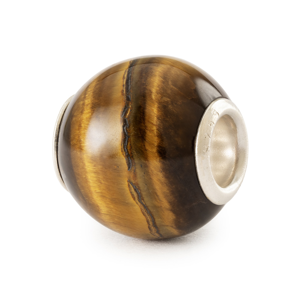 Trollbeads Gele Tijgeroog, rond | TSTBE-00042